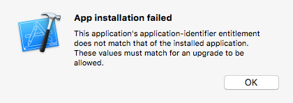 App Instration Failed